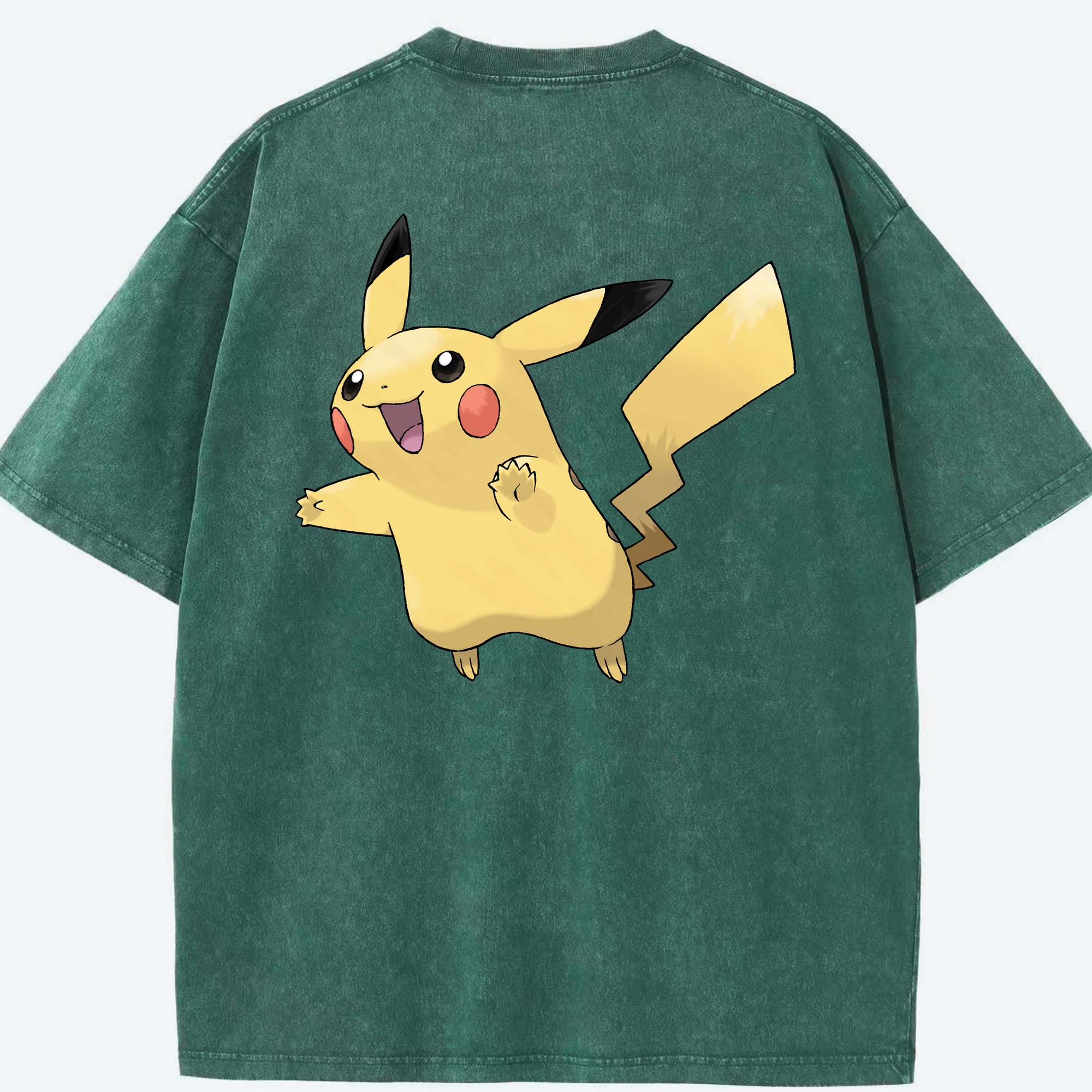 （画像用） ポケットモンスター Pokémon 綿100% ヴィンテージ風 半袖Tシャツ（背面プリント）